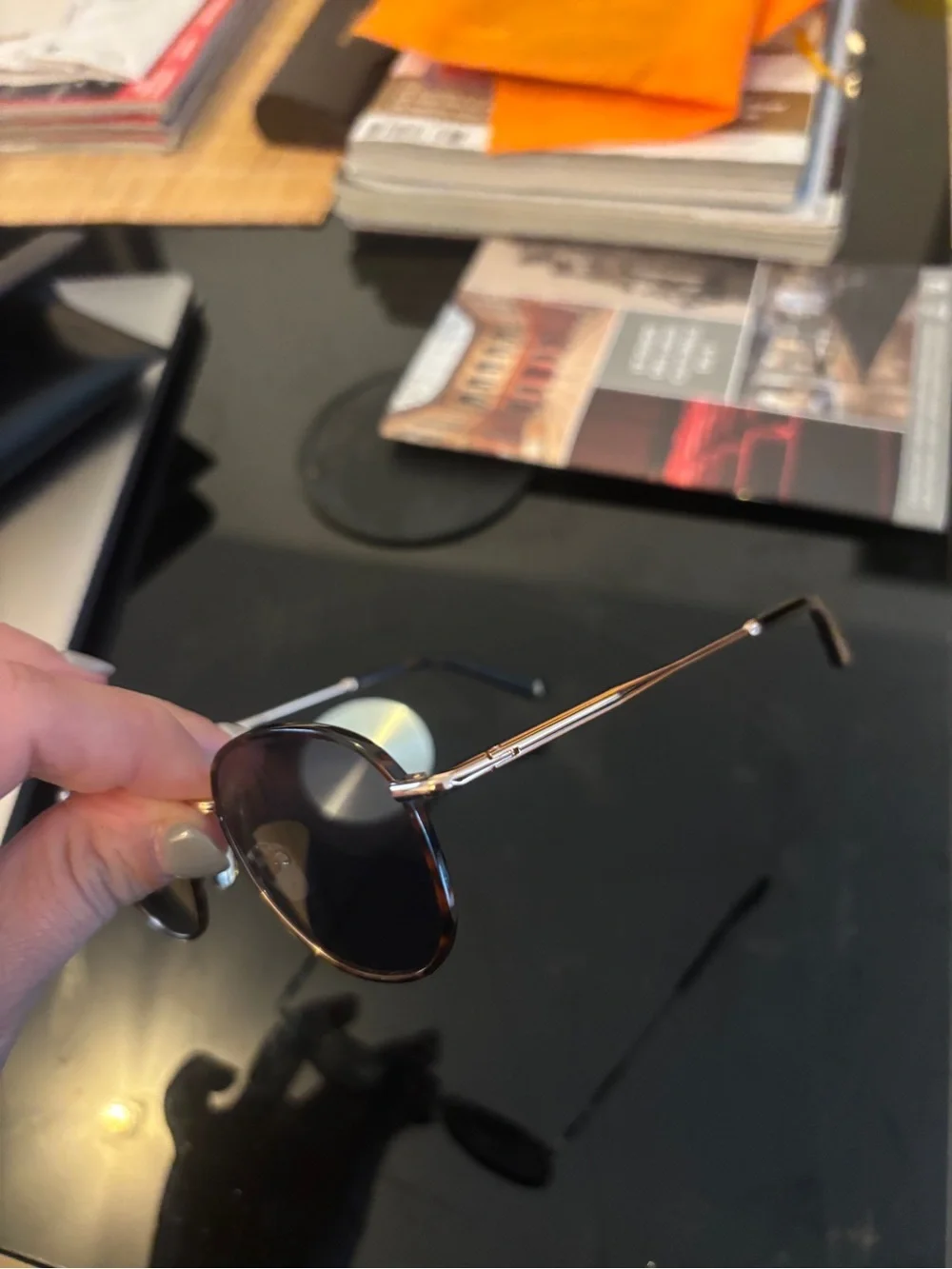 JIMMY FAIRLY Men's Round Metal Sunglasses - Tortoiseshell Frame with Dark Lenses